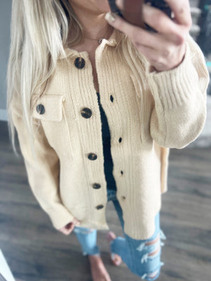 Fall in Love Shacket in Dusty Cream (SALE)