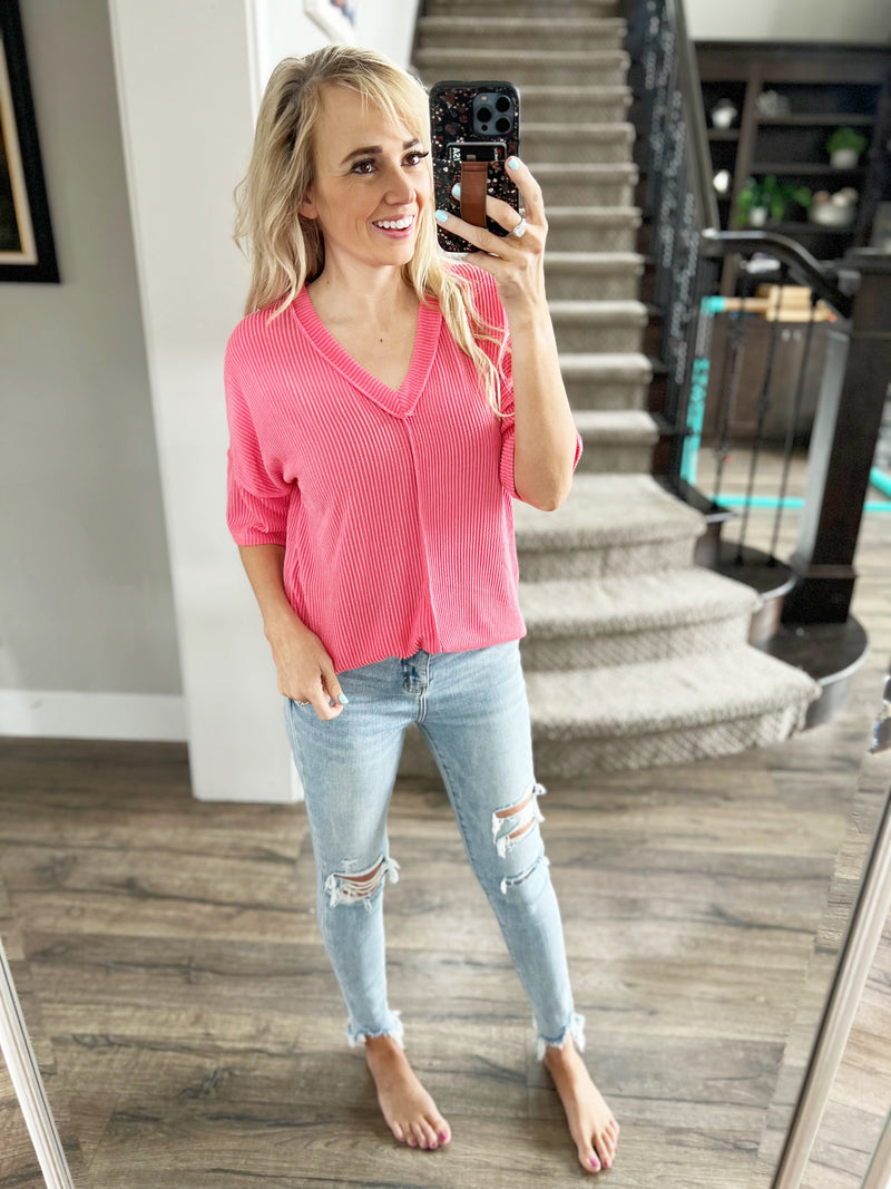 Key to My Heart Top in Coral