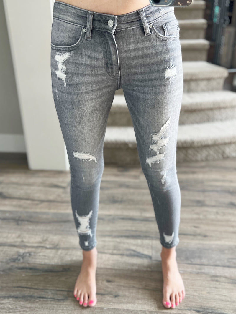 KanCan Stay In Touch Gray Skinny Jeans