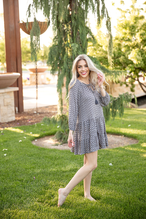On My Mind Flare Patterned Dress in Grey (SALE)