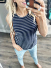 Thread & Supply Sinclair Tank in Navy and White Stripes