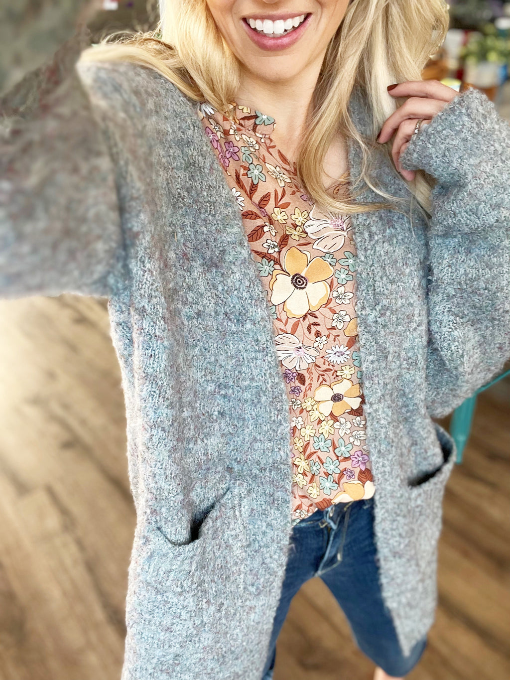 Going Places Cardigan in Blue