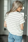 Under the Shadows Striped Top in Off White (SALE)