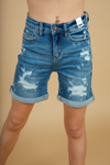 Judy Blue Everything I Have Distressed Medium Wash Shorts