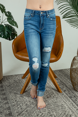 KanCan Loving You Is Easy Distressed Medium Wash Jeans (SALE)
