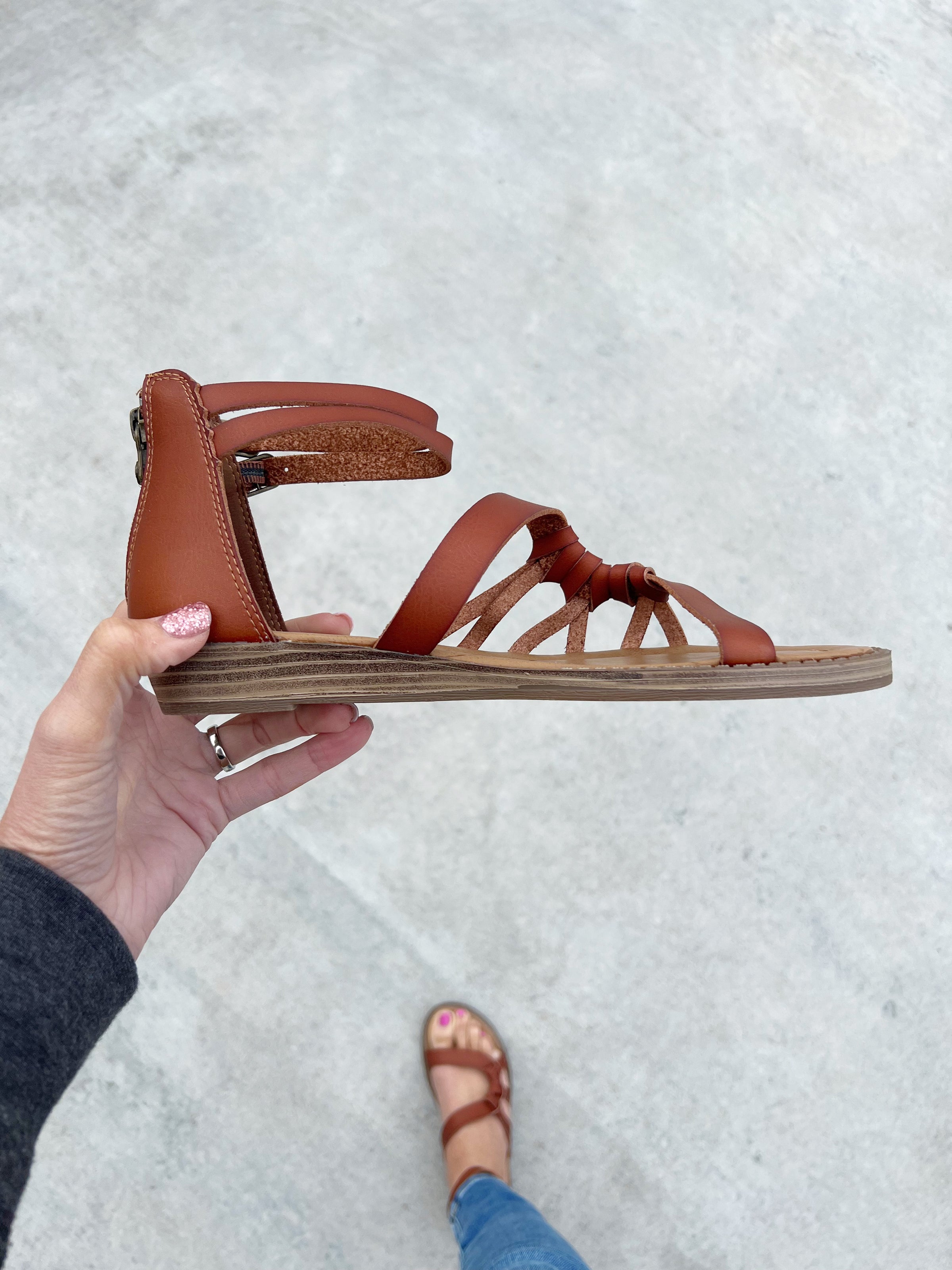 Blowfish Only Get So Far Sandals in Brown – Ivory Gem