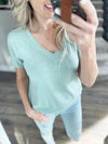 Another Look V-Neck Tee in Sage