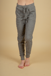 Around My Waist Ribbed Joggers in Heather Mocha