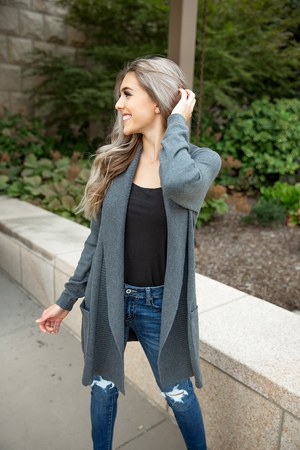 One I Love Cardigan in Gray