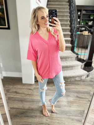 Key to My Heart Top in Coral