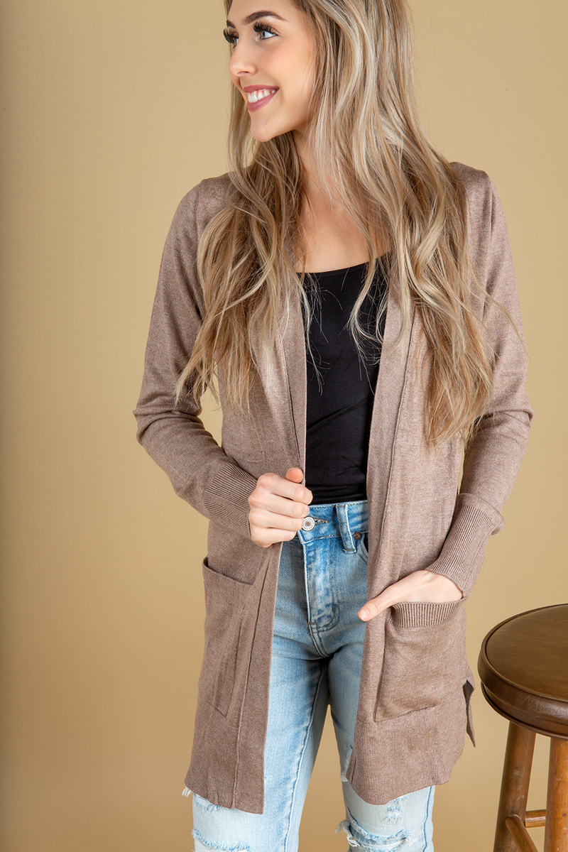 The Other Side Cardigan in Mocha