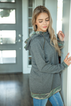 Couldn't Resist Double Hood in Grey and Camo