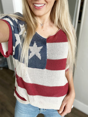 Not So Tough Stars and Stripes Top (SALE)