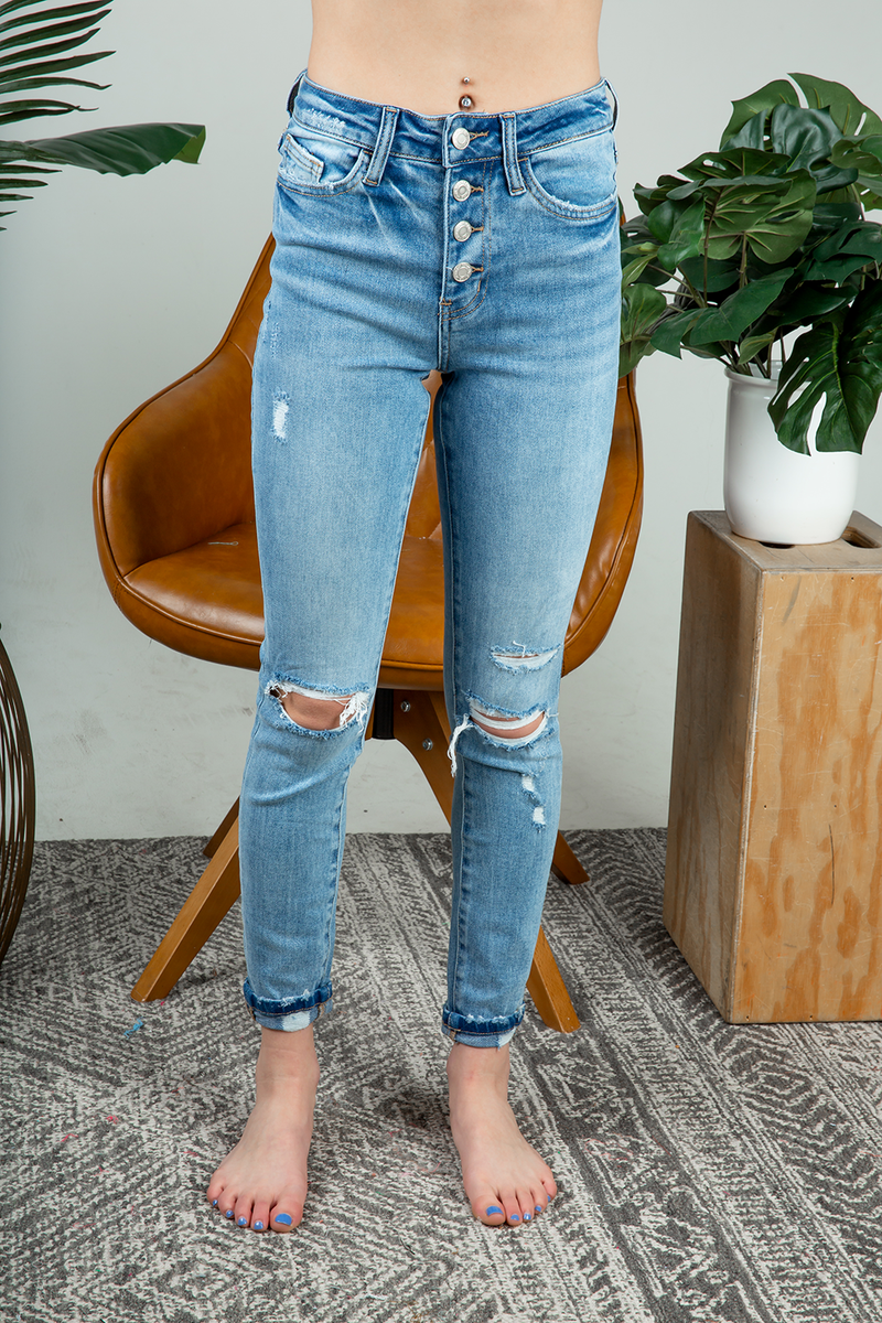 Vervet The Same Again Distressed Skinny Jeans (SALE)