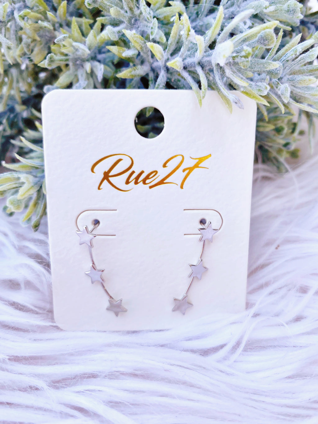 Shooting Stars Silver Earrings