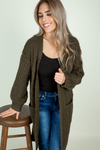 Oh How it Goes Knit Cardigan in Olive (SALE)