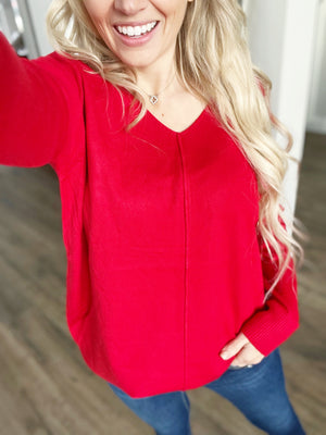 Falling In Love V-Neck Sweater (Multiple Colors)