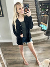 Warm-Hearted Chenille Shacket In Black