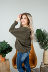 Back to Step One Knit Top in Olive (SALE)