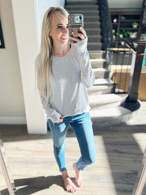 Right Answer Top in Heather Gray