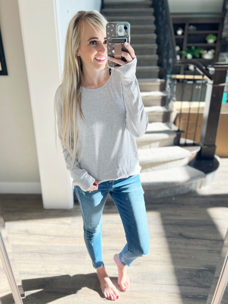 Right Answer Top in Heather Gray