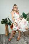 Spinning Around Floral Dress In Cream