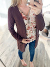 Leading Lady Cardigan in Cocoa Brown