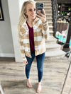 Listen Up Plaid Jacket in Taupe Plaid