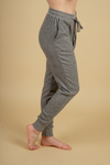 Around My Waist Ribbed Joggers in Heather Mocha