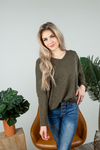 Back to Step One Knit Top in Olive (SALE)