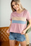 Choose to Change Color Block Top in Dusty Plum (SALE)