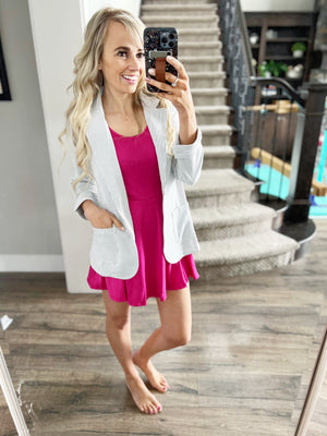 We Mean Business Blazer in Off White