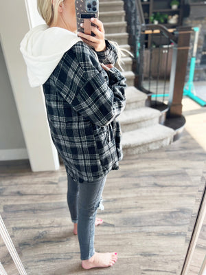 Where Do We Go Sherpa Lined Shacket
