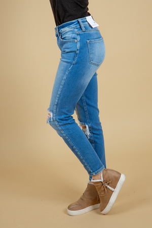 KanCan Adore Medium Wash Distressed Jeans (SALE)
