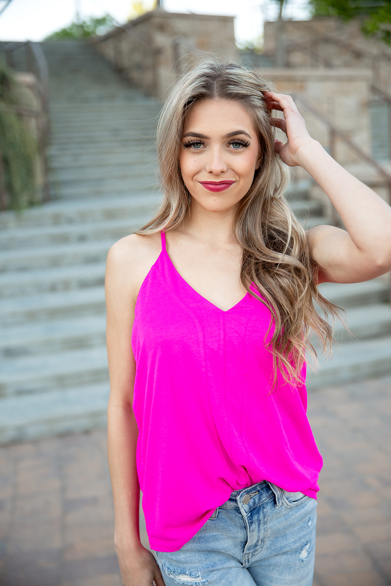 Pink tank top sales outfit