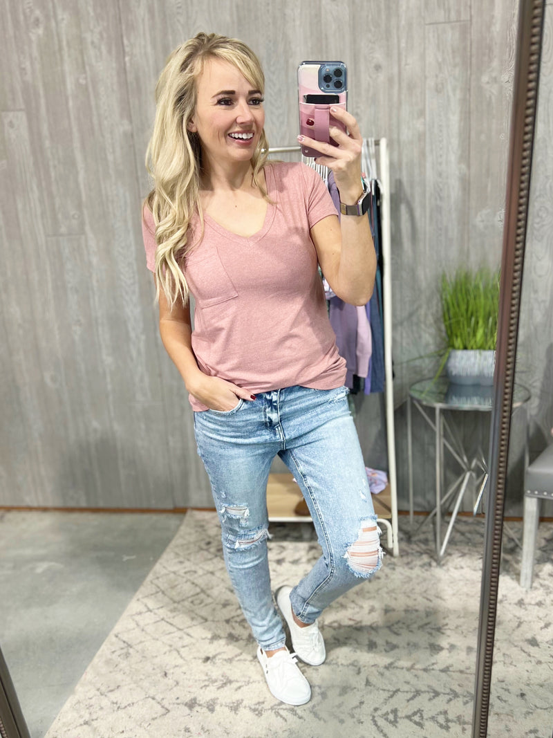Be So Sweet V-Neck Tee (Multiple Colors) (SALE)