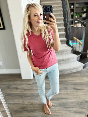 **Deal of the Day** Totally Fine Short Sleeve Top (Multiple Colors)