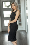 Never Give Up Ribbed Dress in Black (SALE)