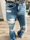 Zenana Pick Me Up Dark Wash Flare Jeans