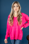 Picture You Sweater Top in Fuchsia