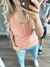 Running Tests Crochet Tank Top in Coral (SALE)
