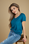 Looking Back V-Neck Tee (Multiple Colors) (SALE)