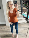 Here For You V-Neck Tee (Multiple Colors)
