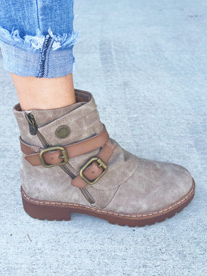 Blowfish Judge Me Booties in Taupe (SALE)