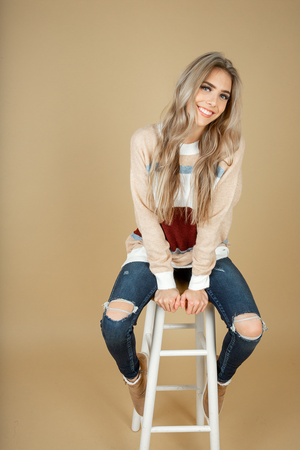 Pulling it Out Color Block Top in Taupe and Burgundy (SALE)