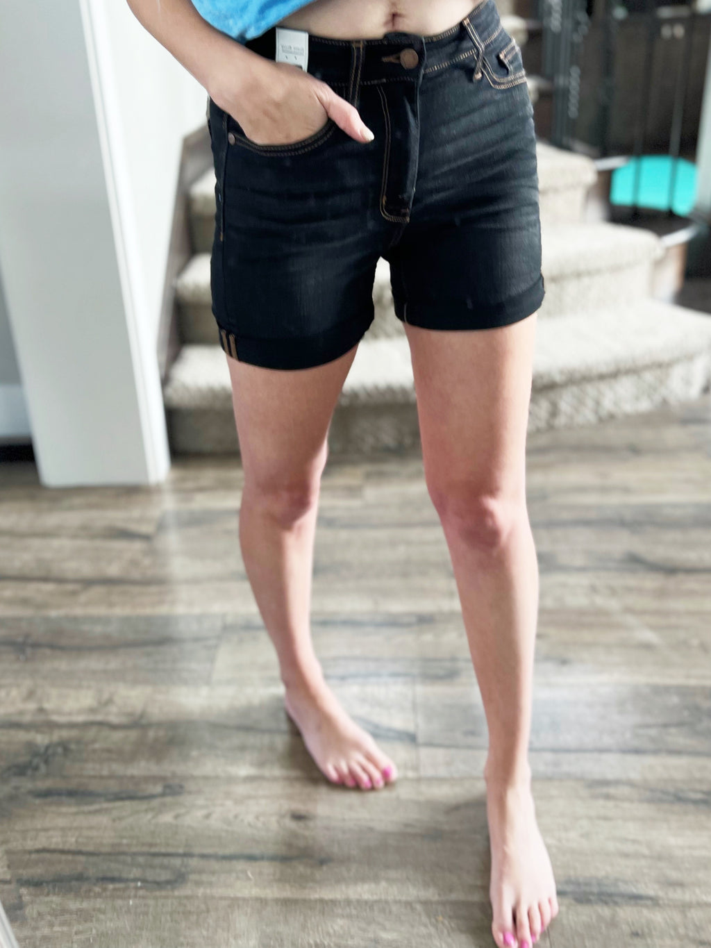 Judy Blue In Your Arms  Denim Shorts in Black