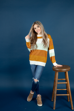 Tell Me Something Color Block Knit Sweater in Mustard, Cream and Mint (SALE)