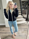 Going Deep Zip Up Crop Hoodie (Multiple Colors) (SALE)