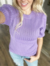 Unthinkable Ribbed 3/4 Sleeve in Lavender