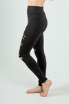 Cool Off Laser Cut Leggings in Black